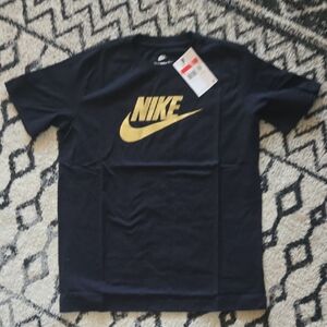 Nike Kids Navy and Gold Tee